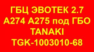 ГБЦ Эвотек 2.7. ГБЦ Газель Эвотек 2.7 А274 А275 Танаки под ГАЗ (ГБО). Головка блока Evotech 2.7