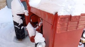 Уборка снега трактором Т 40