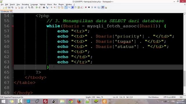 Tutorial Praktikum PHP MySQL - Aplikasi To Do List смотреть онлайн