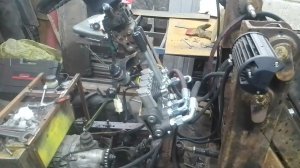 Мини погрузчик установка гидравлики.