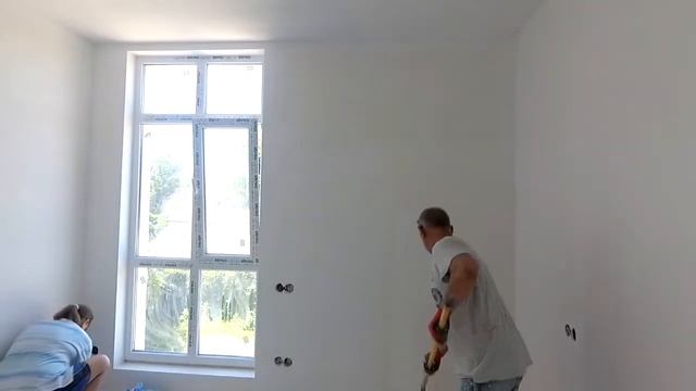 Шпаклевка и покраска стен и потолка - процесс работы по покраске смотреть онлайн