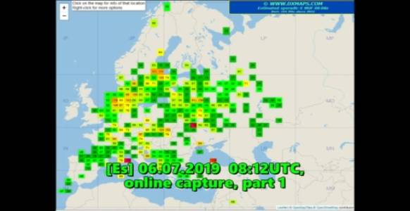 06.07.2019 08:12UTC, [Es], Запись непосредственного приёма, (захват видео с экрана), часть 1