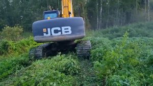 Очистка и расширение Пруда: Экскаватором JCB