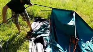 Сборка, установление шатра ALPIKA veranda