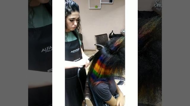 Азиатская структура .Выравнивание волос . смотреть онлайн