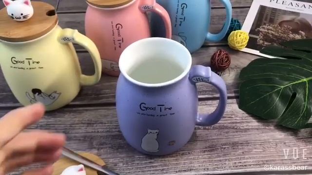 Кружка с кошкой и ложкой смотреть онлайн