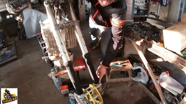 Сборка Сноу байк Krevetka Новокузнецк 2020 Snow Bike Эндуро42