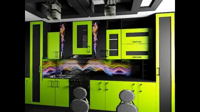 дизайн кухни с креативным оформлением стен смотреть онлайн