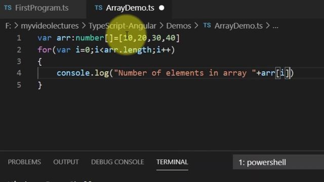 Arrays in TypeScript with example / Typescript Array / Array Functions in typescript with example