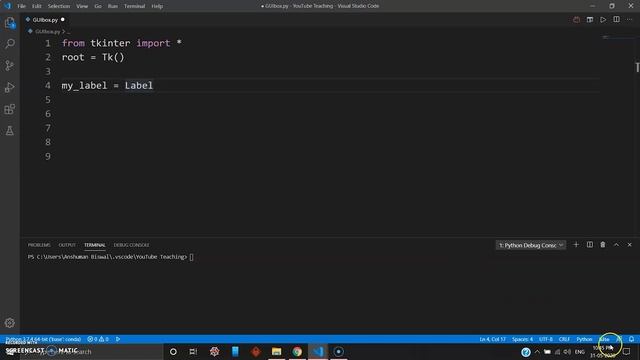Create GUI With Python And TKinter  - Python Tutorial(2020) #1