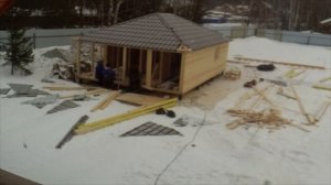 постройка каркасной бани 5х6 за 10 дней