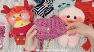 Шапка крючком для Уточки Лалафанфан DIY Вязание Knitting Как сделать одежду утке Lalafanfan Duck