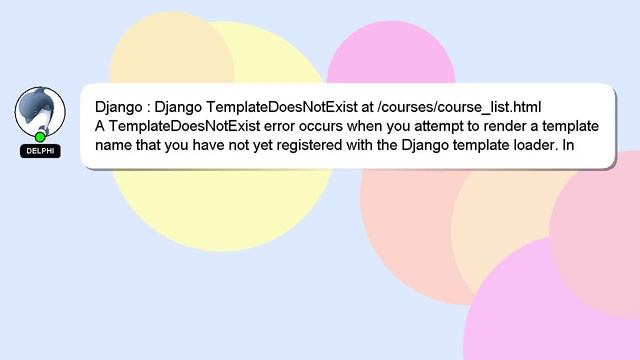 Django : Django TemplateDoesNotExist at /courses/course_list.html смотреть онлайн