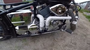 Поменял выхлоп на Drag star400.