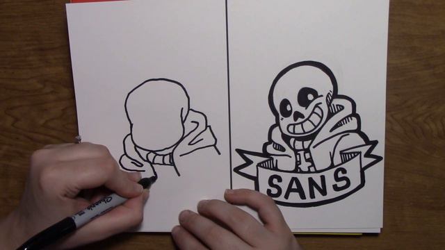 Opposite Hand Drawing Challenge! Featuring Sans from Undertale- Free Draw Friday смотреть онлайн