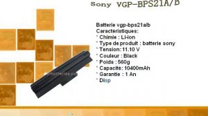 batterie sony VGP-BPS21A VGP-BPS21 VGP-BPS21/S VGP-BPS21A/B VGP-BPS21B PCGA-BPS21/S VGP-BPS21/B.avi