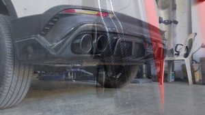 Catback exhaust system on a Geely Coolray