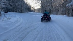 СОЛНЕЧНАЯ ПОКАТУШКА ПО ЛЕСАМ И ПОЛЯМ НА КВАДРОЦИКЛАХ BRP И CFMOTO!!//ПЕРВЫЕ КАДРЫ С ДРОНА DJI AVATA