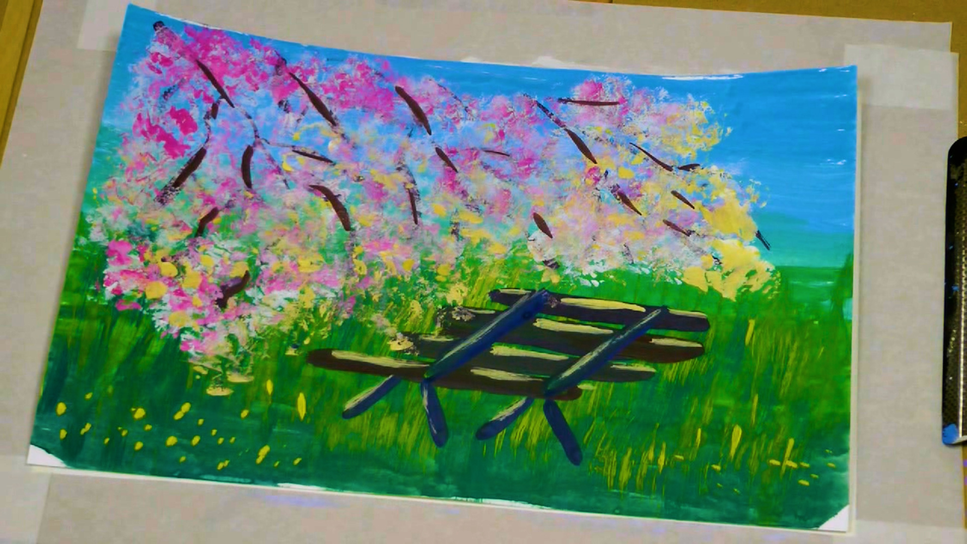 Как нарисовать цветущую Сакуру? Мастер класс от студии ИЗО «Палитра»