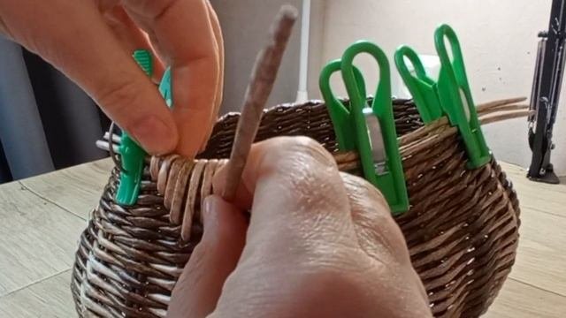 МК. Красивое оформление края изделия из бумажной лозы. #ольгасержантова