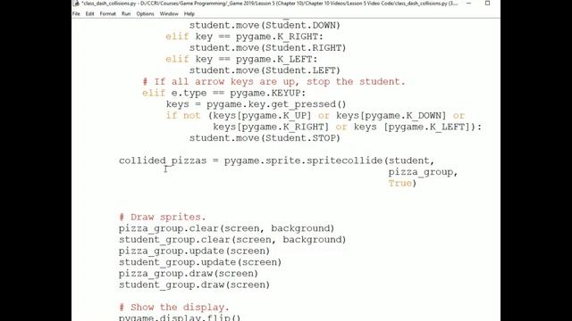 Sprite collisions in pygame; No Background Music; Objects & Games with ...