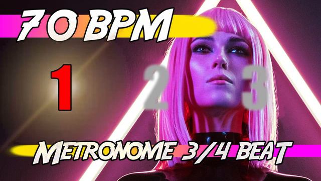 ✅ 70 BPM - 3/4 Metronome 🕰 Ten minutes of click track смотреть онлайн