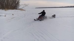 Миниснегоход. Самодельный глушитель.