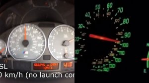 BMW E46 M3 CSL vs Saab 9-5 Aero Stage 5 100-200 km/h Acceleration