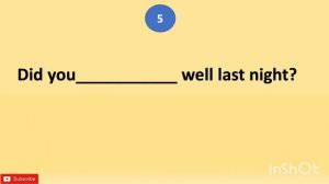 Irregular Verbs Quiz 1