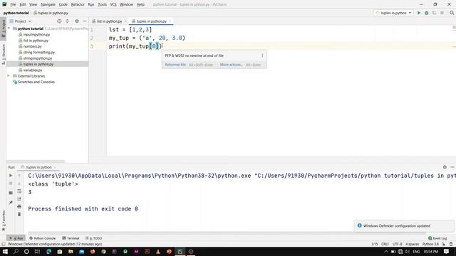 Python Tutorial # 10 | Tuples in python | Tuples v/s List in python | count function in python