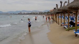 Playa de Palma Walk Along the Beach El Arenal to Can Pastilla | Platja de Palma | Mallorca | Spain