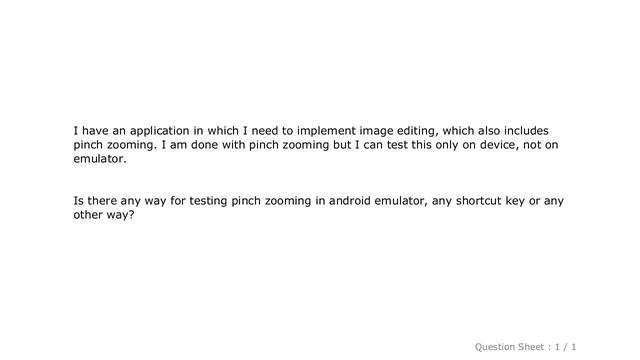 Android : How to pinch zoom on Android emulator?