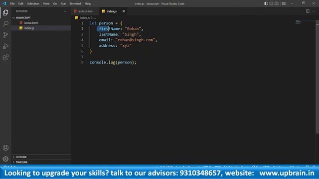Objects in JavaScript | JavaScript tutorial | Video #5