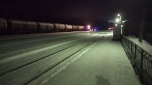 ЧМЭ 3 с вагоном лабораторией дефектоскопом. Станция Ярега, сев. ж. д.