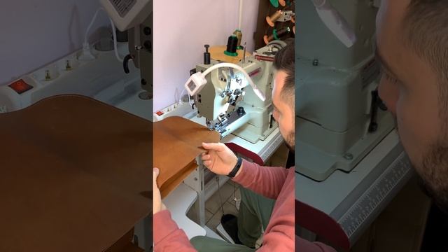 #ЯиАврора Процесс пошива кожаной сумки на промышленной швейной машине Aurora A-335b