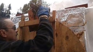 Кладка арочного перекрытия. Замковый кирпич. Снятие кружала