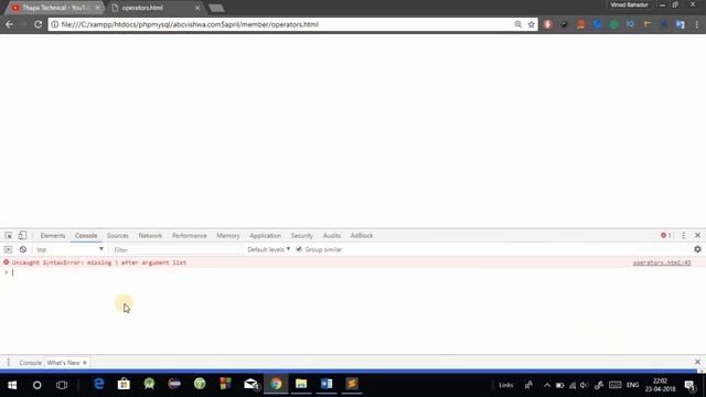 JavaScript Tutorials in Hindi Part 4: Operators in JavaScript in Hindi | JavaScript operators