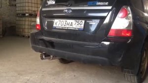 Subaru Forester установка прямоточного глушителя HKS