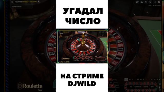 Угадал число в рулетке на стриме DJWILD