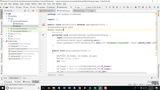 Android App Development 2 - FireBase Tutorial - Part 2: Inserting Data