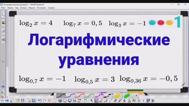 1 Простейшие логарифмические уравнения