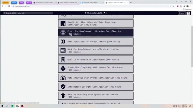 Junior Front-end Developer Roadmap 2022