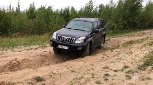 Toyota Land Cruiser Prado 4,0. Карьер в Разметелево. Работа блокировок