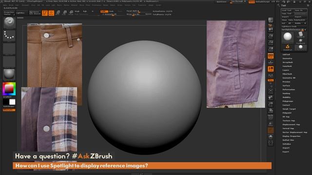 #AskZBrush - "How can I use Spotlight to display reference images?"
