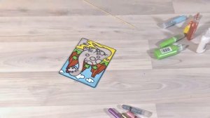 Витражные краски для детей рисуем динозавра Арло Видео для детей