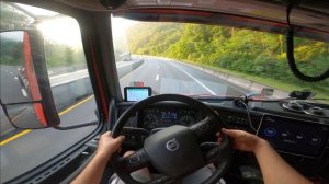 POV truck driving VOLVO VNL860-Smoky Mountains, USA/Вождение грузовика через Смоки Горы. США.