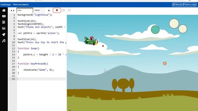 JavaScript game: Plane vs Objects