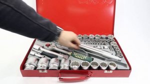 Набор головок Force c 4 до 41 мм и трещотками на 1/4, 1/2 и 3/4