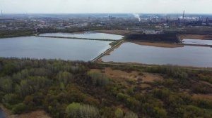 От плотины до Октябрьского моста - аэросъемка Липецк