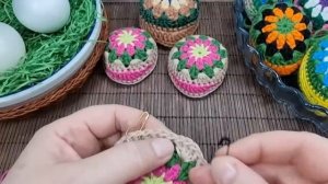 ВЫ ТАКИХ ЯИЦ ЕЩЁ НЕ ВИДЕЛИ! MK ПАСХАЛЬНОЕ ЯЙЦО ВЯЗАТЬ КРЮЧКОМ! EASTER EGG CROCHET! OSTEREI HÄKELN!
